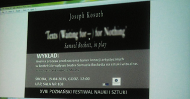 Festival of Art and Science, UAP Poznan, lecture, 2015