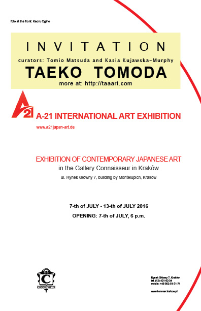 TAEKO  TOMODA; Contemporary Japanese Art in Poland: Krakow, Poznan, Pila and Berlin; curators: Tomio Matsuda and Kasia Kujawska-Murphy
