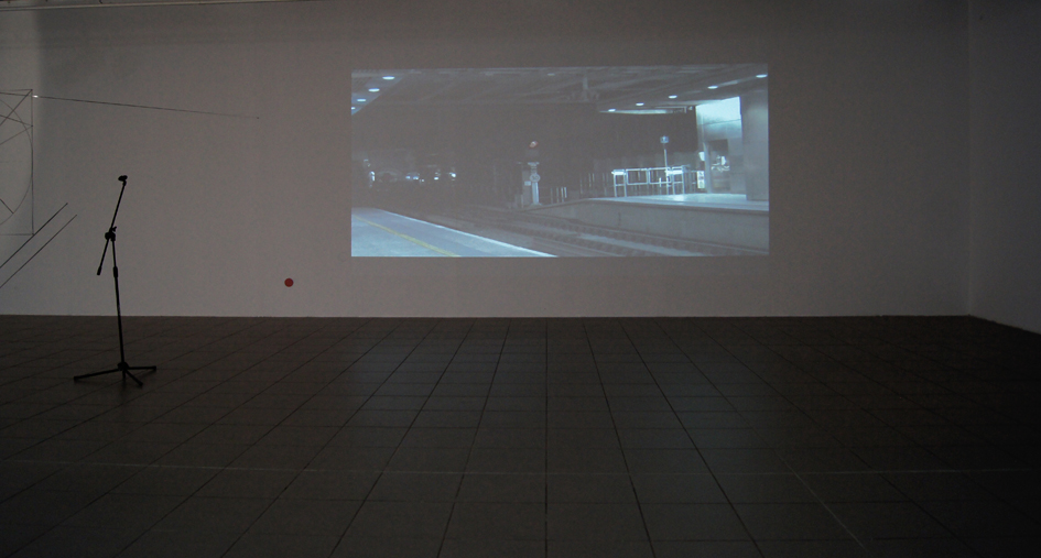 Kasia Kujawska-Murphy,"Missed Train-Analysis" 2014, video-performance;Municipal Gallery video-projection, psychological analysis of the loss-absence ref. to: Jacues Lacan. Municipal Contemporary Art Gallery BWA, Katowice Pl, Dzyga Gallery Ukraine, Site Specific Galleries, Sicly Sicily;