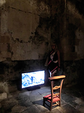 Edyta Wolska, video-installation, "Not I" Site Specific Galleries, Scilia, Sicily, Italy 2015